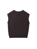 [Cafe Leandra] Detachable Sleeve Top_Brown