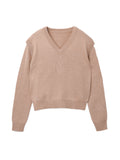[Cafe Leandra] Detachable Sleeve Top_Camel