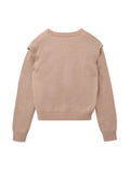 [Cafe Leandra] Detachable Sleeve Top_Camel