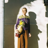 Blanca Cashmere Colorblock Polo Sweater