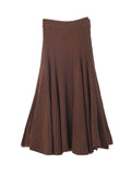 [Cafe Leandra] Flared Rib Skirt_Dry Lotus