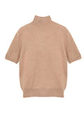 High Neck Shortsleeve_Camel