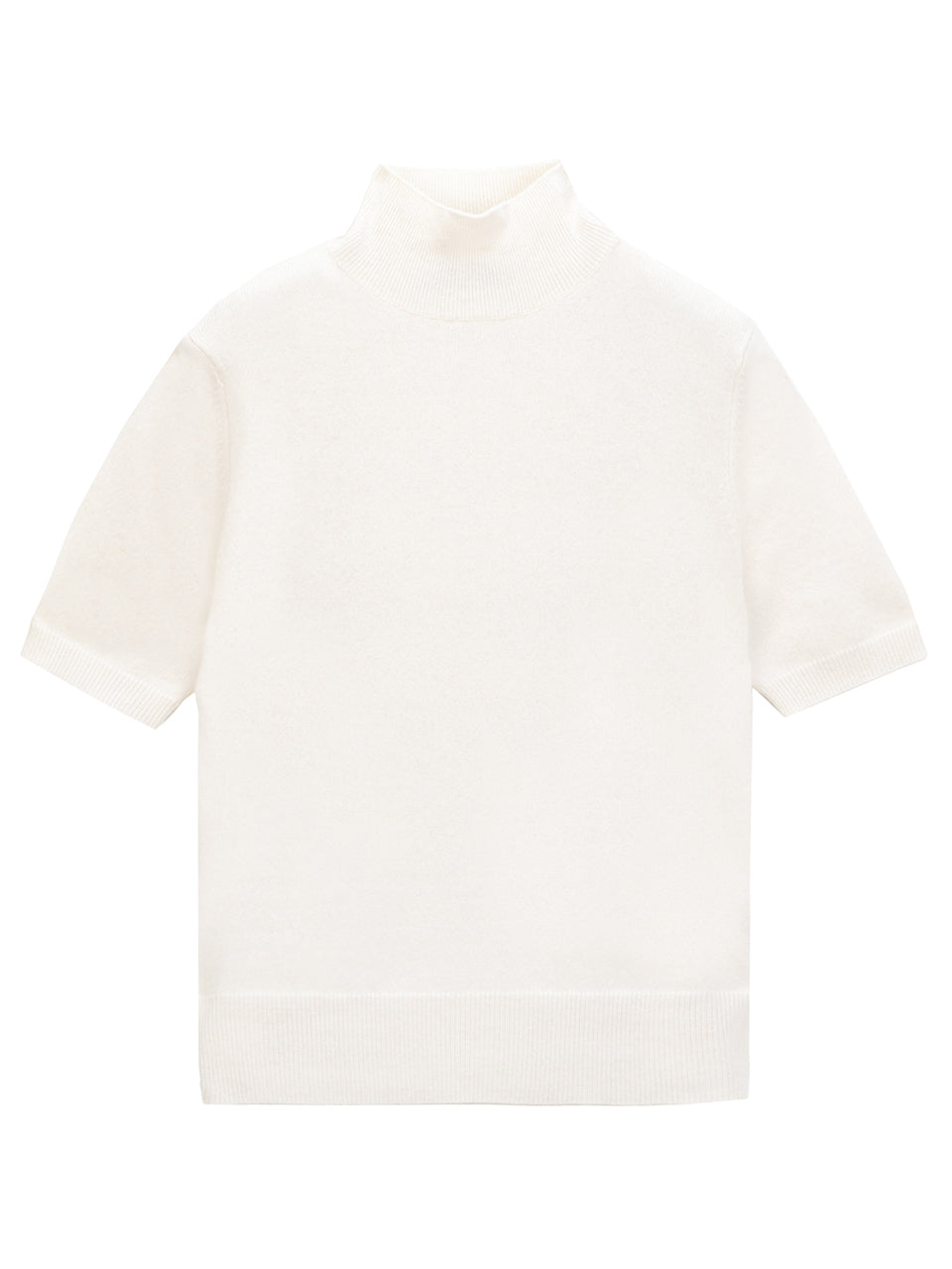 High Neck Shortsleeve_Vintage White