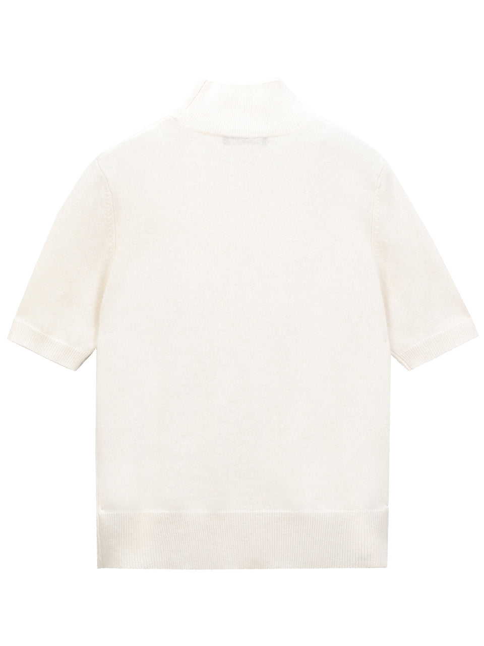 High Neck Shortsleeve_Vintage White