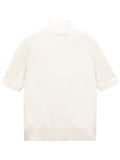 High Neck Shortsleeve_Vintage White