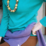 Blanca Cashmere V neck Button Sweater