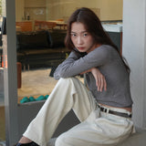 [MJ Collection]Cashmere Blended Boatneck T-Shirt