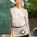 [Cafe Leandra] Unisex Crew Neck Sweater - Fossil - Pure Cashmere NYC