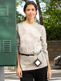 [Cafe Leandra] Unisex Crew Neck Sweater_Fossil