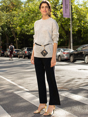 [Cafe Leandra] Straight Fit Pants_Outerspace
