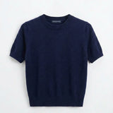 Short Sleeve Crew Neck Sweater_11 Colors