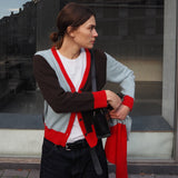 26FW Isis Color Block V-neck Cardigan - Pure Cashmere NYC