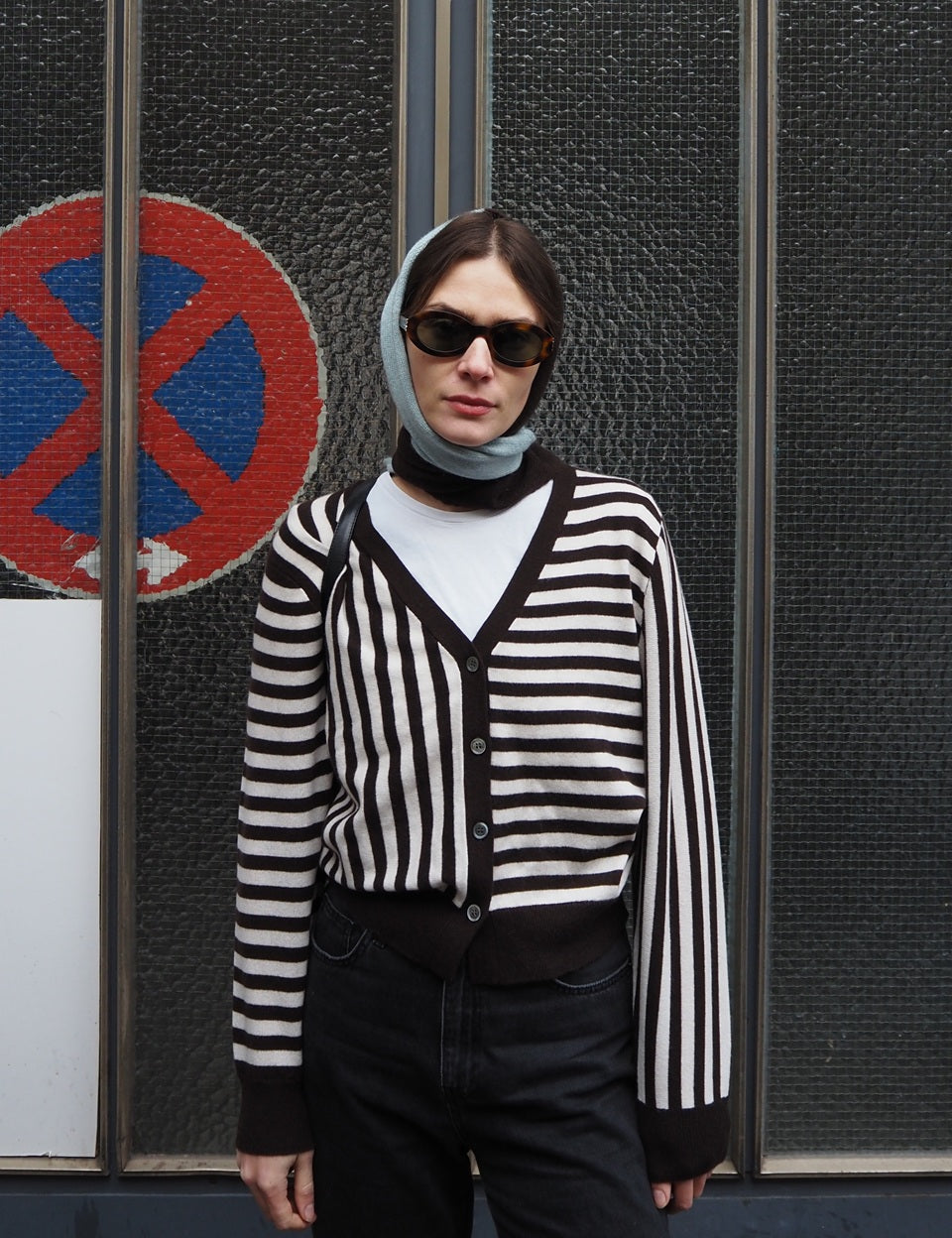26FW Isis Striped V-neck Cardigan - Pure Cashmere NYC