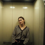 [Isis Maria] Striped V-neck Cardigan