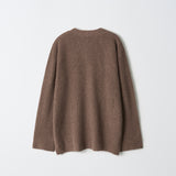 Oversized Ribbed Cardigan_Mocha