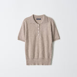 Brushed Polo Shortsleeve_Taupe