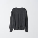 Oversized V-neck Sweater_Graphite