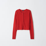 Buttoned Cardigan_Chili Red