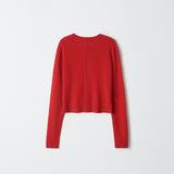 Buttoned Cardigan_Chili Red