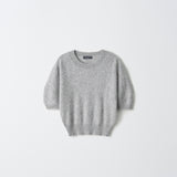 Brushed Puff Shortsleeve Top_Grey Pearl