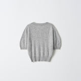 Brushed Puff Shortsleeve Top_Grey Pearl