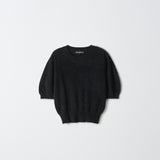 Brushed Puff Shortsleeve Top_Black