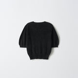 Brushed Puff Shortsleeve Top_Black