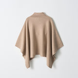 High Neck Poncho_Camel