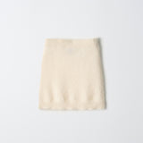 Brushed Cashmere Mini Skirt_Ivory