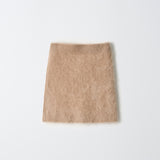 Brushed Cashmere Mini Skirt_Camel