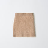 Brushed Cashmere Mini Skirt_Camel