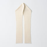 RIBBED HOODED SCARF_Ivory