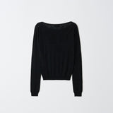 [MJ Collection]Cashmere Blended Boatneck T-Shirt