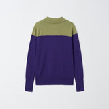 Blanca Cashmere Colorblock Polo Sweater