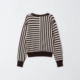 [Isis Maria] Striped V-neck Cardigan