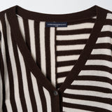 [Isis Maria] Striped V-neck Cardigan