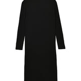 Rib Turtleneck Maxi Dress_Black
