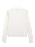 Simple High Neck Sweater_Vintage White