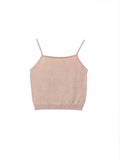 Sleeveless Top & Cardigan Set_Camel