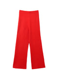 [Cafe Leandra] Straight Fit Pants_Red