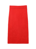 Straight Midi Skirt_Red