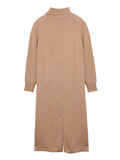 Turtleneck Maxi Dress_Camel