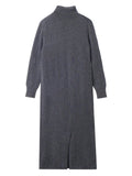 Turtleneck Maxi Dress_Graphite