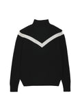 V Line High Neck Sweater_Black
