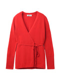 [Cafe Leandra] Wrap Cardigan_Lipstick Red