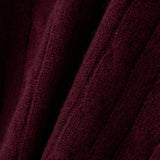 Cashmere Cable Crewneck Sweater_Burgundy