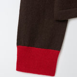 Rugby Striped Polo Long Sleeve_Red/Brown