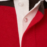 Rugby Striped Polo Long Sleeve_Red/Brown