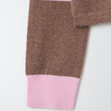 Cashmere Rugby Striped Polo Long Sleeve_Baby Pink/Mocha