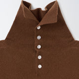 Blanca Cashmere Back Button Turtleneck Sweater